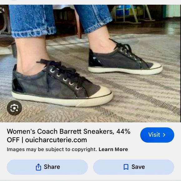 COACH Brand Black Lace-Up Womens Size 8 Sneakers. - Picture 10 of 10